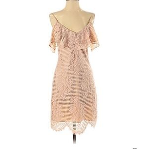 Wayf Peach/Pink Cold Shoulder Dress